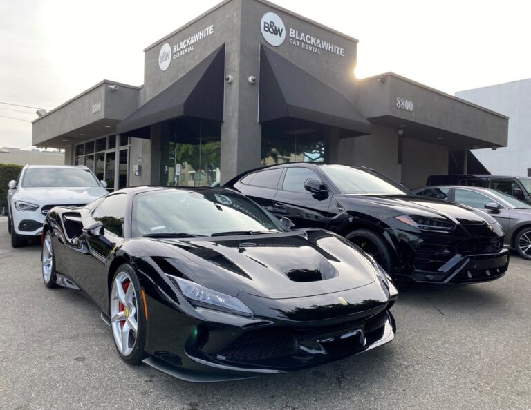 black and white car rental los angeles