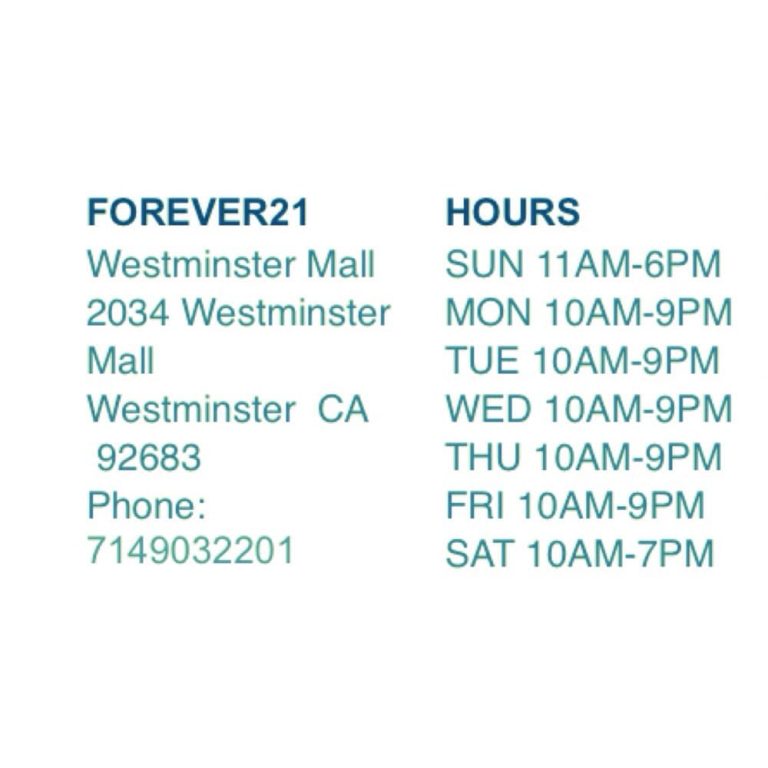 forever 21 westminster